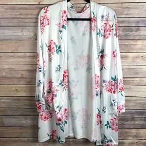 Floral Cardigan with Pockets